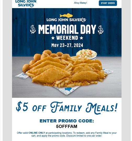 Long John Silver's Printable Coupon