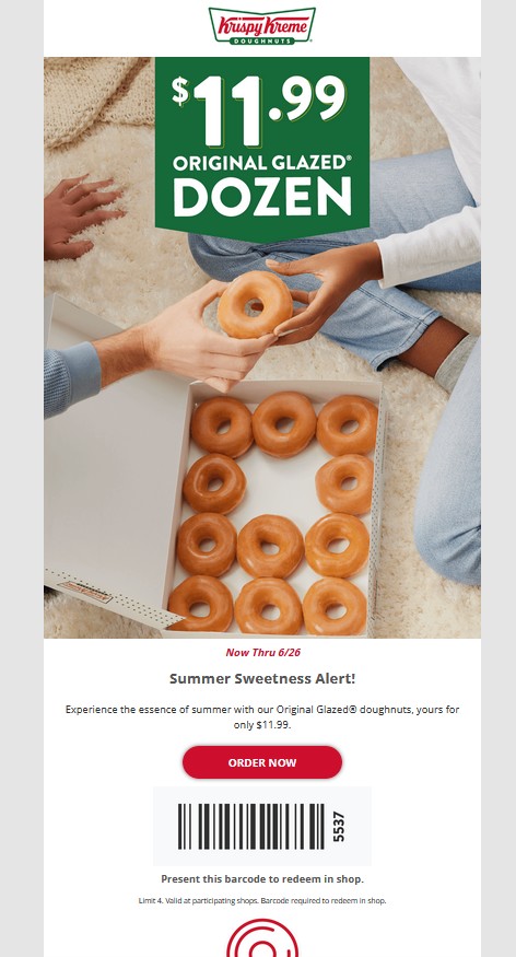 Krispy Kreme Printable Coupon